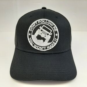 Jeep Patch Low Pro Mesh Snapback Black Curved Bill
